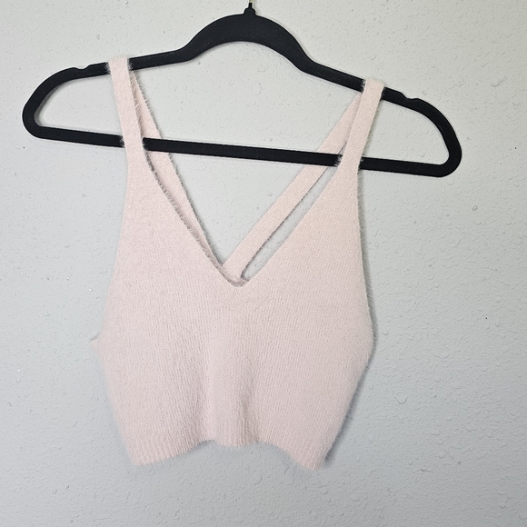 Double Zero Fuzzy Soft Crop Tank Shirts Lot of 2 Pink Size M/L - Picture 8 of 12